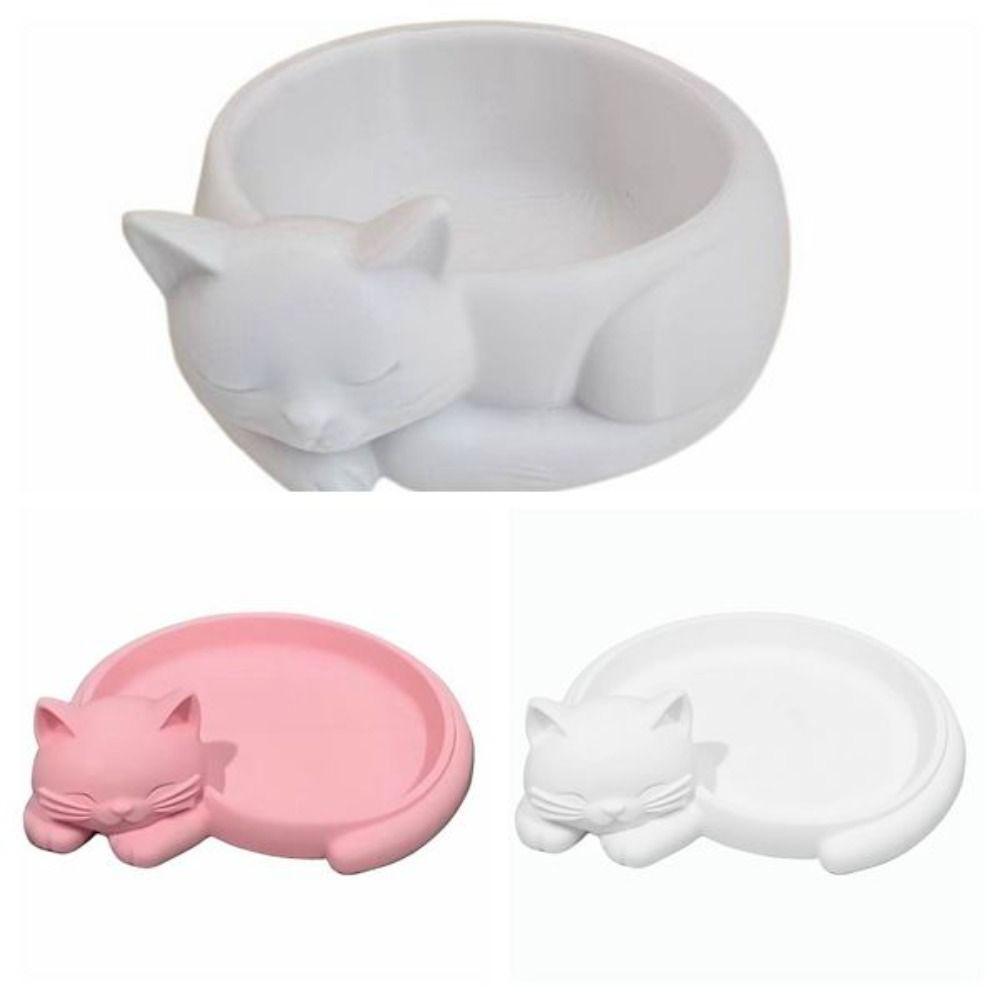 Cat Shaped Storage Tray 3D Printed Storage Holder Container Desktop Ornament  Table