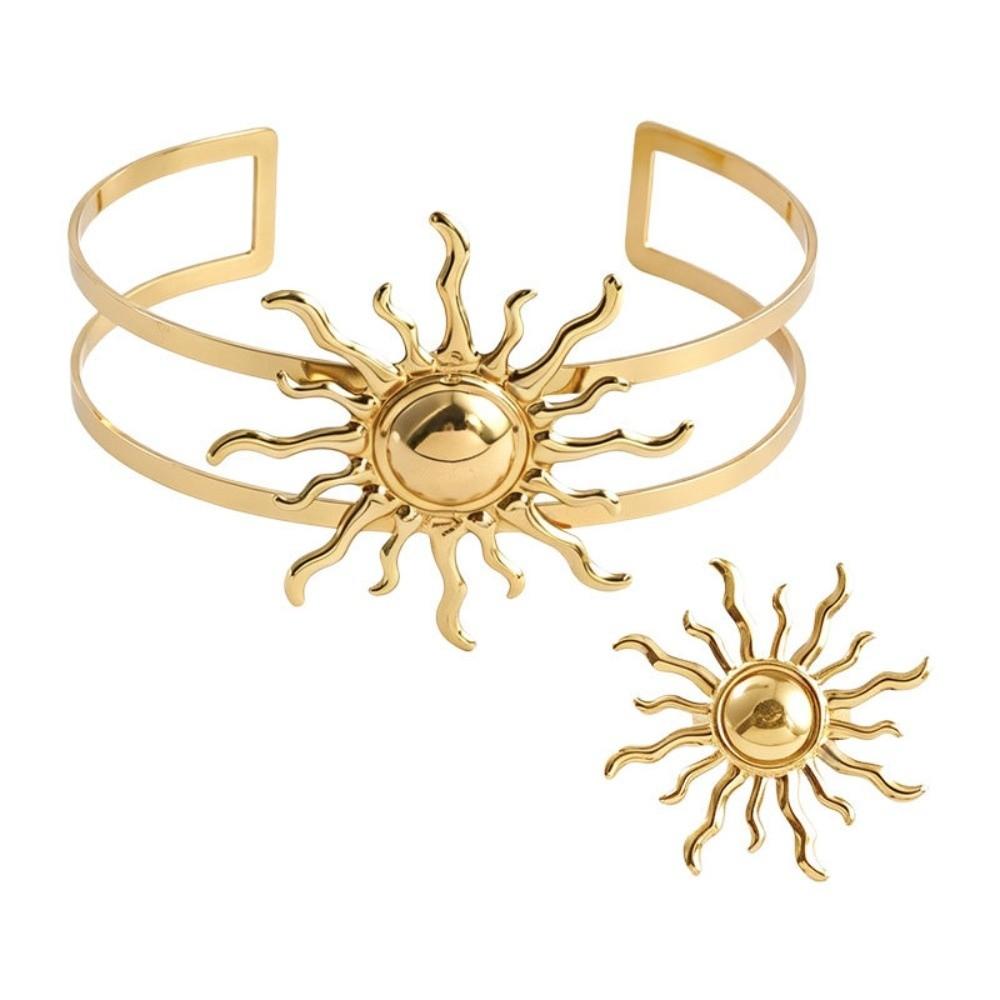 Sun Open Cuff Bangles Sunflower Open Cuff Armlet New Cuff Arm Ring  Women