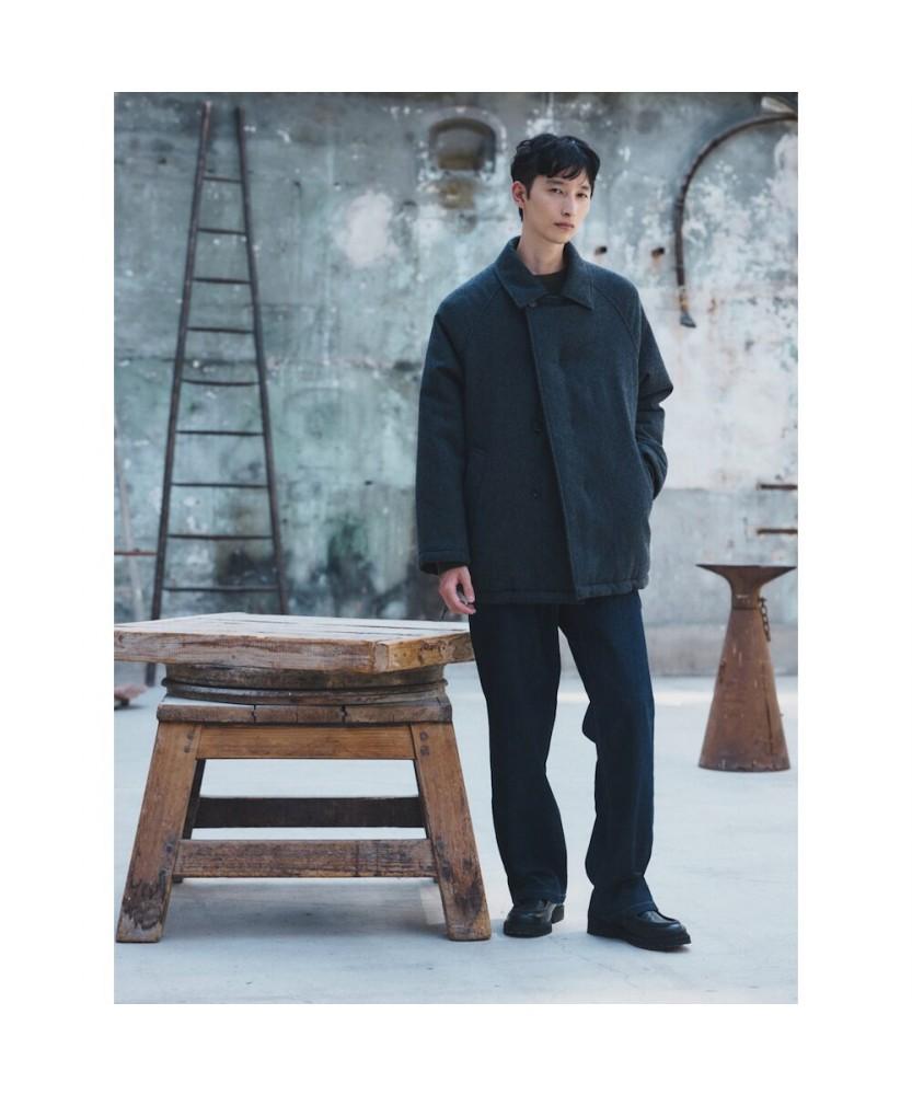 Shift.G Wool Padded Half Coat Ash