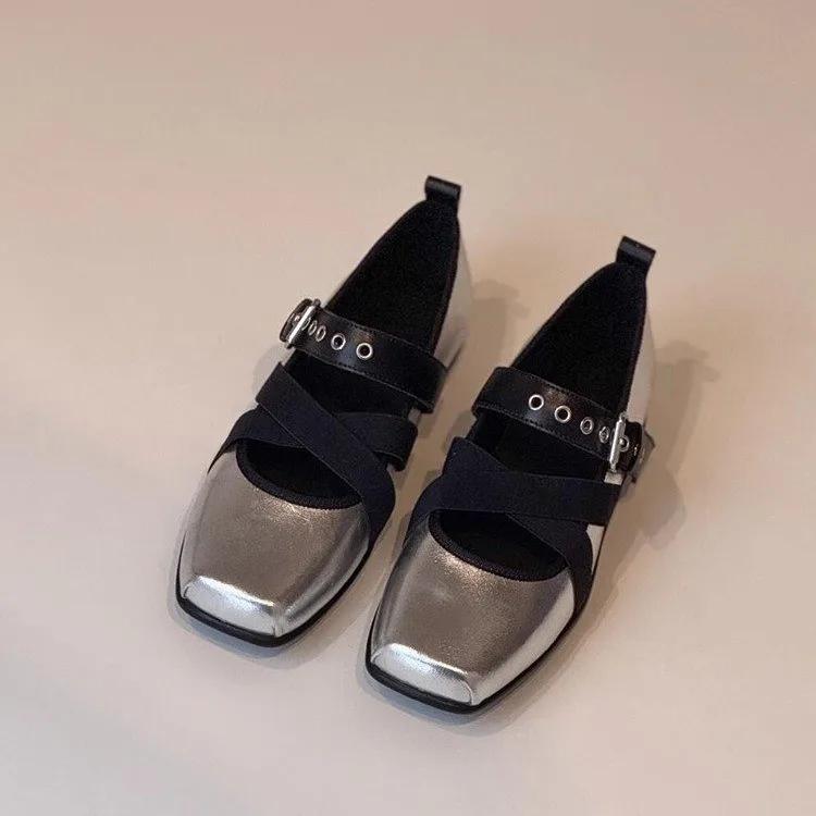 Fashion Women's Casual Flat Shoes Trend Autumn Winter Buckle Designer Women Sneakers Shallow Mouth Low-cut Shoes Zapatillas De Mujer