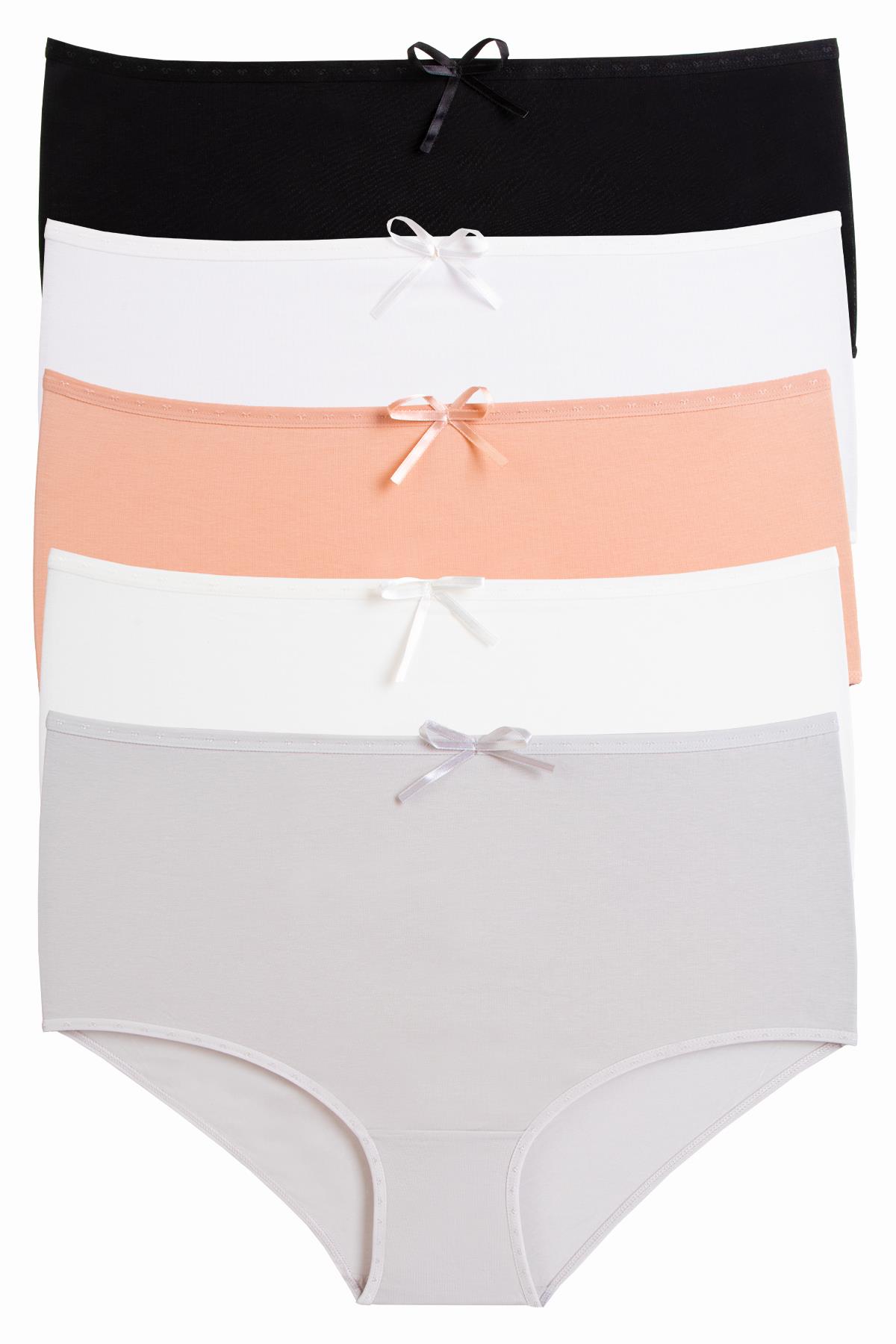 

Женские трусики большого размера, 5 шт., лайкра 5XL серый