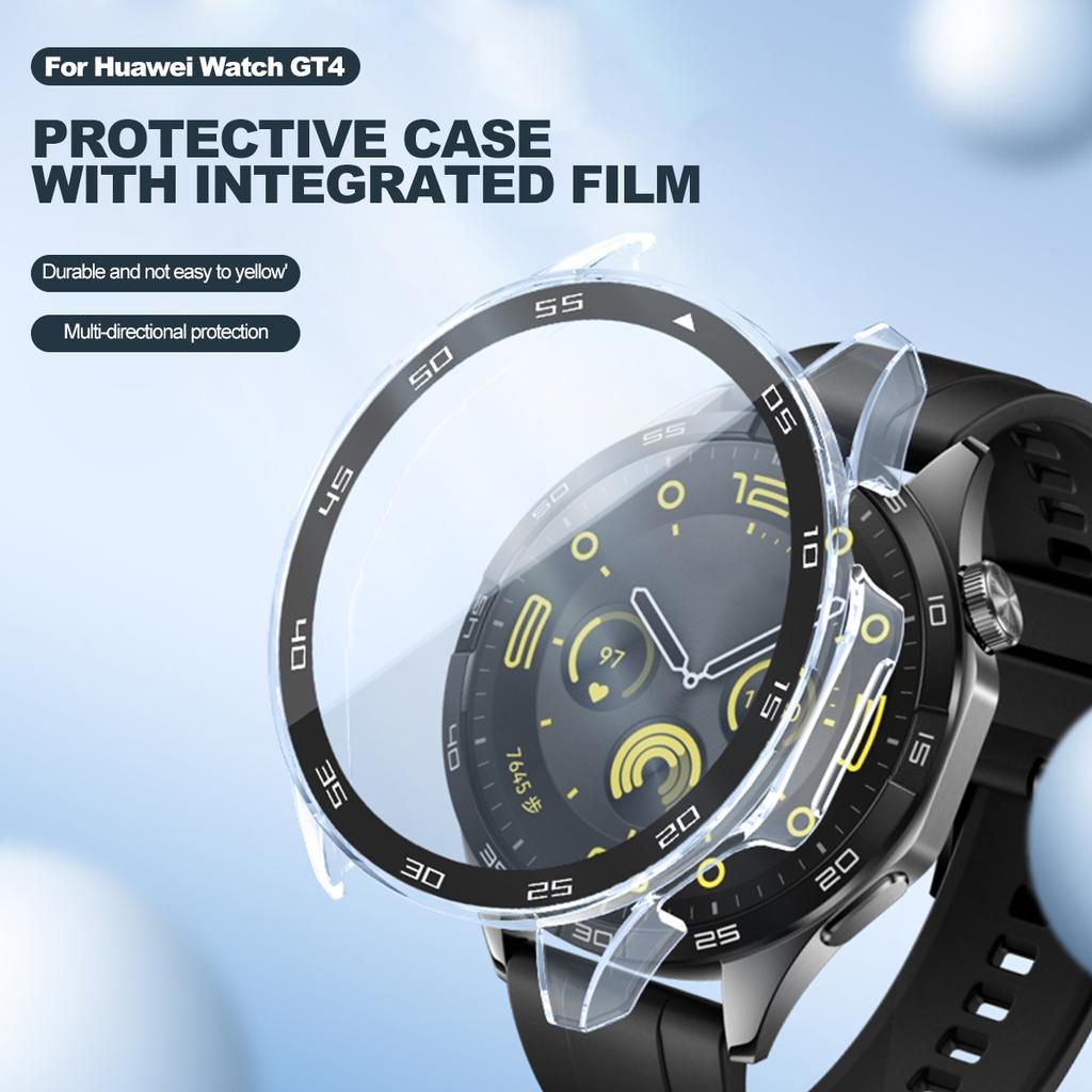 Tempered Glass+Case For Huawei Watch GT4 46mm 41mm Full Coverage Bumper Screen Protector Cover For Huawei Watch GT4 Accessories