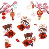 Chinese Style Window Sticker Cartoon Spring Festival Sticker  Festival Decoration