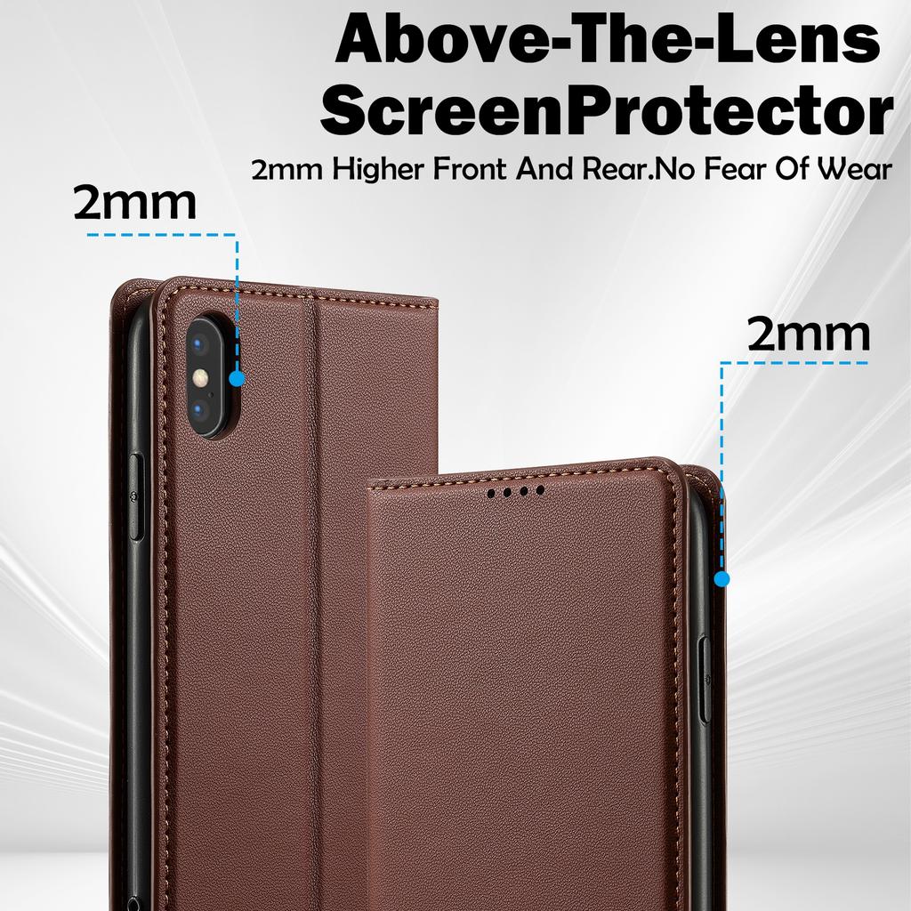 LC.IMEEKE L1 Serie für iPhone XS Max Hülle PU Leder Brieftasche Ständer Schutzhülle
