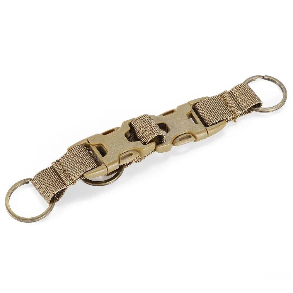 Nylon Webbing Outdoor Molle Clip Quick Release Camping Keychain Holder Durable Hiking Climbing
