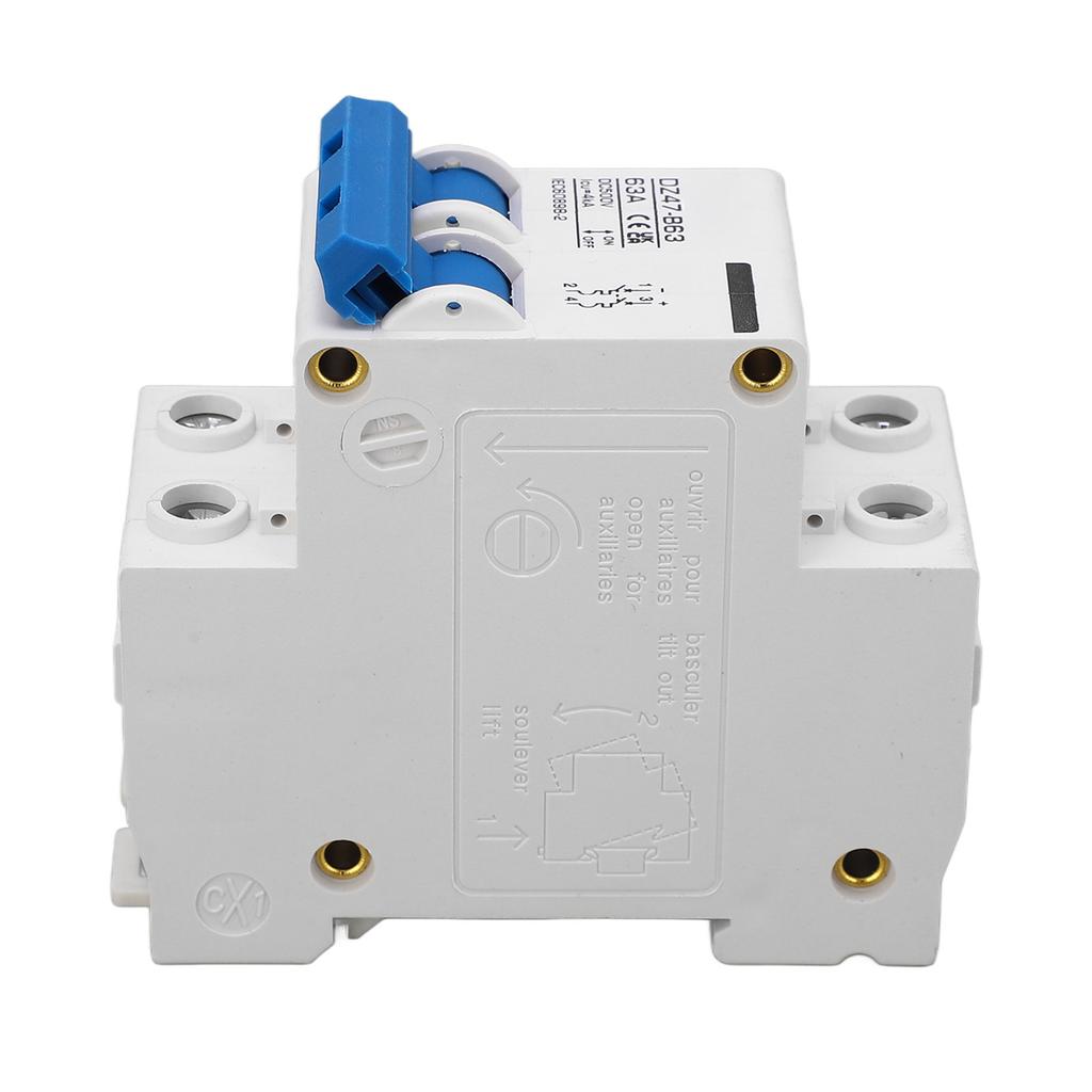 2P Circuit Breaker DC 500V MCB 63A Protection Switch 4000A Breaking Capacity for Home Type B