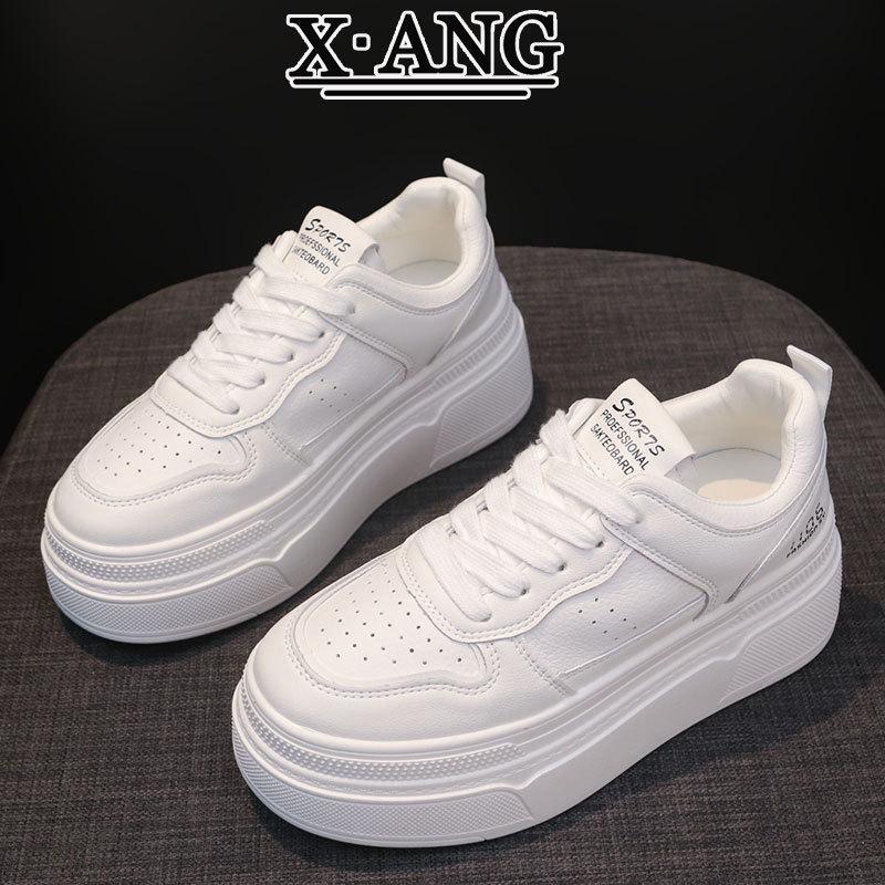Cm Thick-soled Heightening Women's Shoes Leather Board Shoes Women's Small White Shoes New Autumn Shoes Casual Sports Shoes