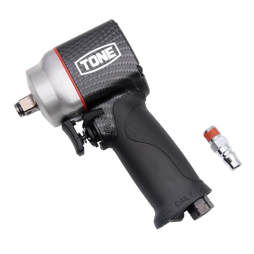 TONE Air Impact Wrench Black Carbon (Short Type, Handle) AI4201CB, 12.7mm (1/2") Drive, 610N·m Right-Hand, 700N·m Left-Hand