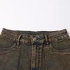 Women's American Retro Distressed Denim Patchwork Cargo Jeans - Spring 2026 Arrival