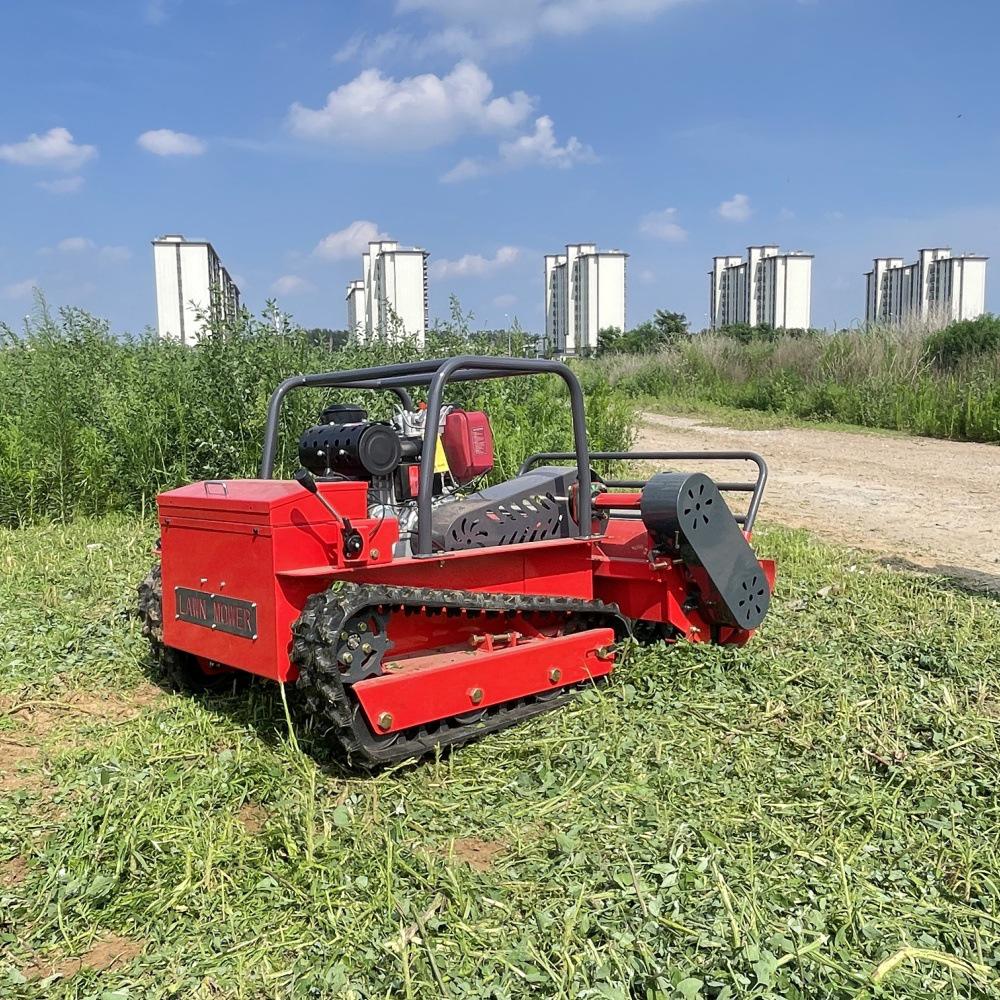 Self-Propelled Agricultural Crawler Mower & Weeder for Challenging Terrain