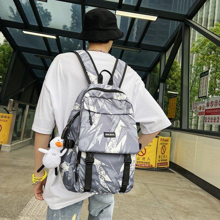 Schoolbag schoolbag trendy brand ins large capacity fashion trend simple and versatile junior high school high school student backpack