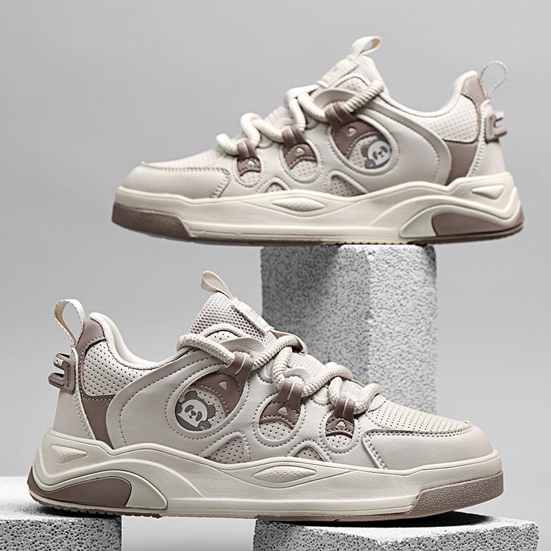 

Panda Skateboarding Shoes Men Sports Breathable Lightweight Running Women s Leisure Comfortable Athletic Nonskid Sneakers 36 бежевий