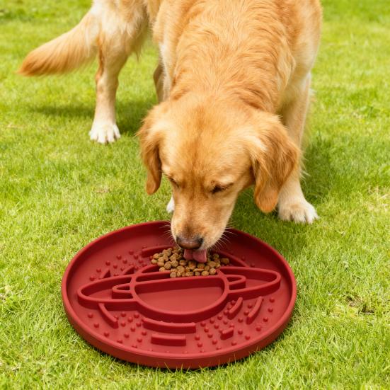 Slow Feeder Dog Bowl Planet Silicone Pet Bowl Anti-Choke Dog Feeder with Non-Slip Base for Healthy Eating Bloat Prevention