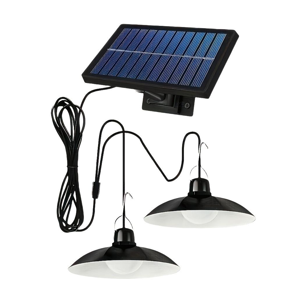 1SET Solar LED Chandelier, Single or Double Head Outdoor Chandelier, IP65 Protection Rating Camping Decorative LED Bulb