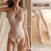 Sexy Female Sexy Backless Perspective Tight Lace Onesie Open Crotch Free of Temptation A99