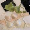 New Sexy Soft Support Lace Collar Satin Skin-friendly Underwear Women's Small Breasts Gather and Show Large, Comfortable Bra Without Steel Ring