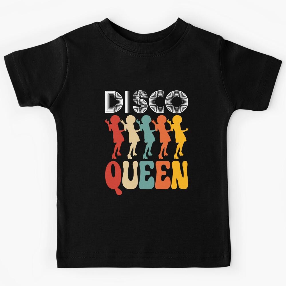 Disco Queen Girls Love Dancing To 70s Music Kids T-Shirt 150