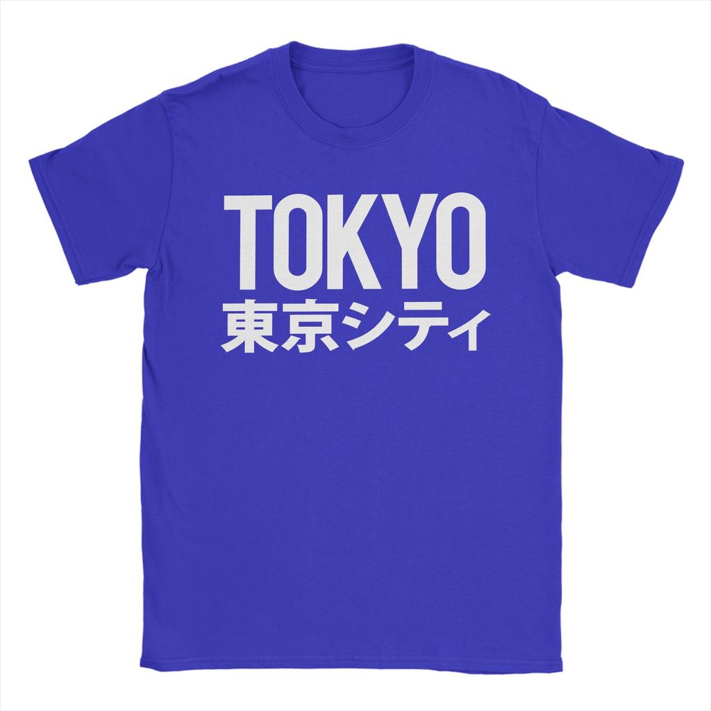 Vintage Tokyo City Japan Japanese TShirts for Men Round Neck 100 Cotton T Shirts  Short Sleeve Tees Plus Size Tops