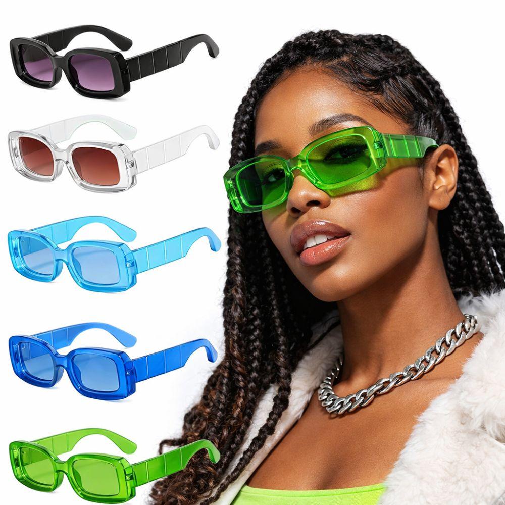 Trendy Hip-Hop Small Square Sunglasses Vintage Candy Color Sun Glasses UV400 Cool Traveling Eyeglasses Women Men