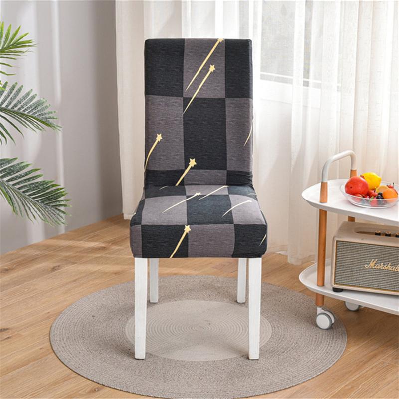 1PC Geometric Chair Cover for Dining Room Elastic Universal Seat Slipcovers for Kitchen Wedding Banquet Housse De Chaise