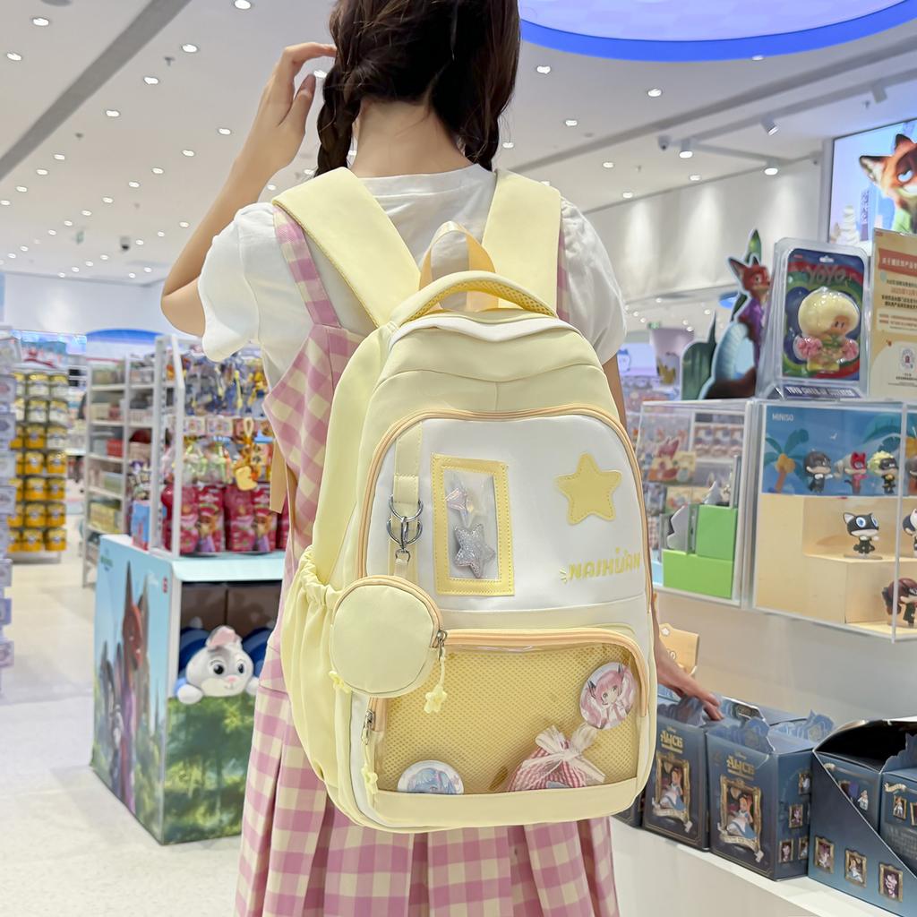 Schoolbag Japanese ins College Style Transparent Versatile Girl Cute School Bag Student Class