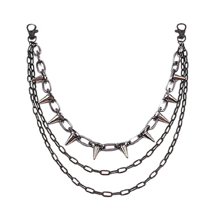 Long Metal Waist Chain Gothicism Waist Belt Punk Hook Trousers Pant Waist Link for Fashion Enthusiasts