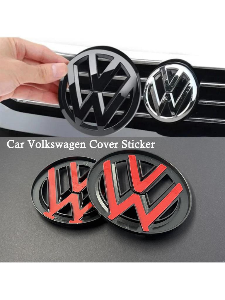 JQTYB1 For VW Volkswagen Jetta MK5 Golf Non-destructive Front Hood Radiateor Badge Rear Trunk Lid Cover Emblem Sticke For VW Volkswagen