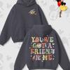 Disney Cartoon Print Autumn and Winter Hooded Sweater Crew Neck Long-sleeved Hoodie Loose Casual Style Suitable for Men Women