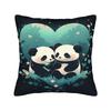 Cute Panda Pillow Case  Square Pillow Cover For Living Room Bed Chair Funny Cushion Cover