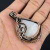Moonstone 999 Copper Wire Wrapped Pendant, Handmade Gemstone Pendant, Gift For Mom Antique Jewelry