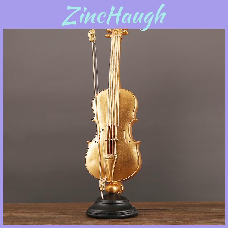 Elegante Ornamento in Resina di Violino e Sassofono per Decorazioni Festive di Casa e Ufficio