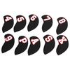 10PcsSet Number Golf Iron Head Cover Set Neoprene Golf Club Iron Protective HeadcoverBlack