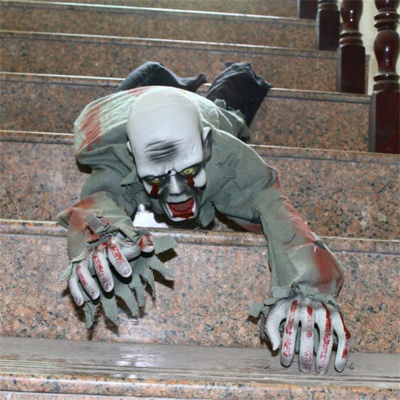 

1 Pcs Scary Crawling Ghosts Electric Voice Red Eye Halloween Decorations Props