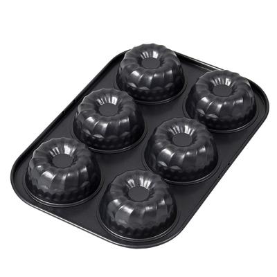 Silicone-coated Kugelhopf Baking Sheet with 6 Mini Kugelhopf Molds