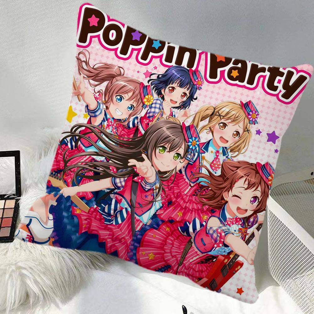 Anime BanG Dream Pillow Case Square Pillow Bedroom Sofa Leisure Comfort Cushion Car Home Decoration