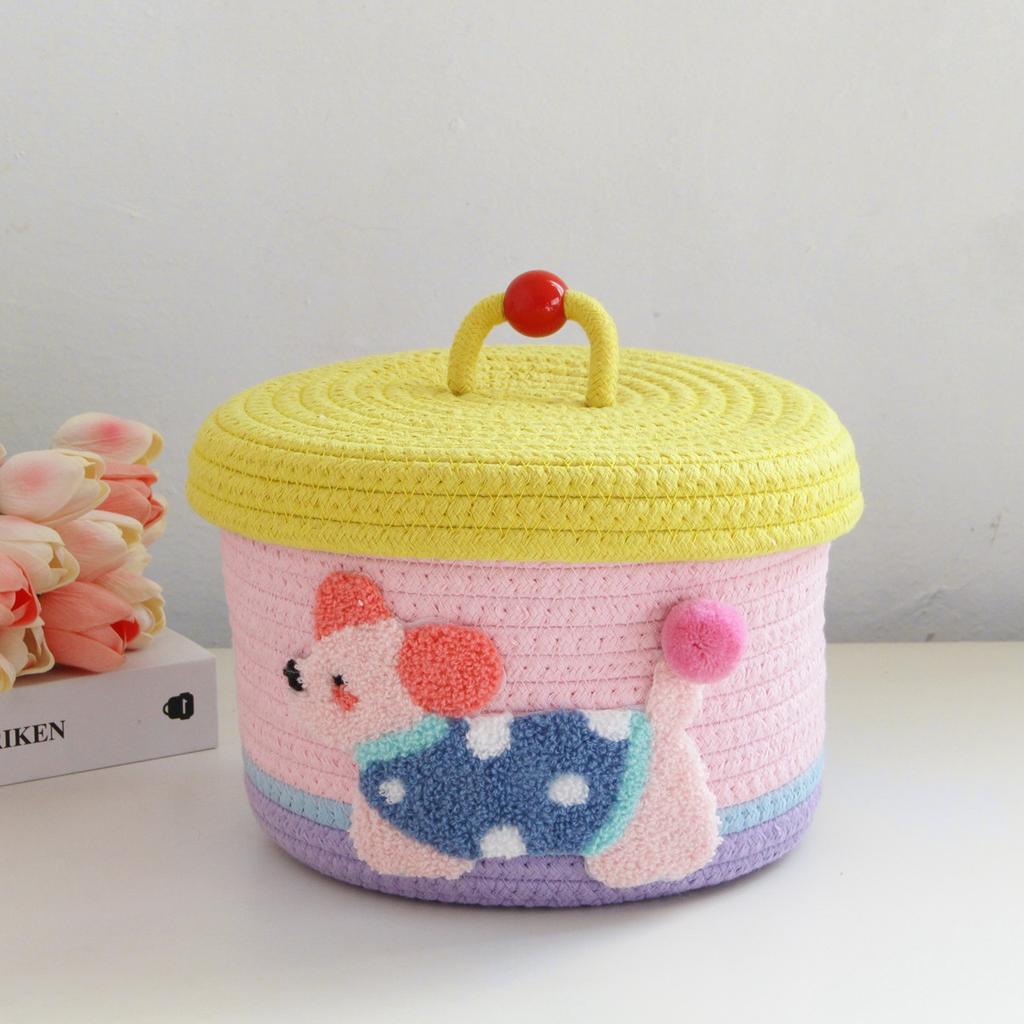 Cartoon Desktop Storage Box, Living Room Coffee Table, Household Storage Basket, Snack, Sundries, Cosmetics Organization