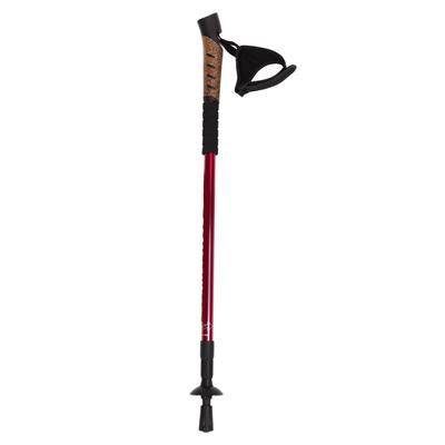 Outdoor Hiking Cane 3 Section Telescopic Walking Cane Adjustable Height Aluminum Alloy Mountaineering Stick