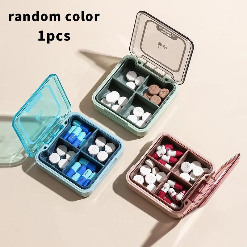 

Outdoor Portable Mini Pill Box Packaging For One Week Outdoor Travel, Plastic Portable Compartment Pill Storage Box