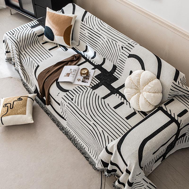 Nordic Simple and High-end Four-season Sofa Cover Cloth Chenille Anti-cat Scratch Sofa Towel Sofa Cover Sofa Blanket