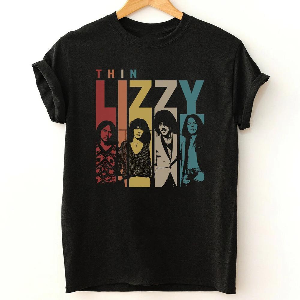 

Vintage Retro Thin Lizzy Black Men All size T-Shirt Gift Family ND262 Unisex T-Shirt XXL