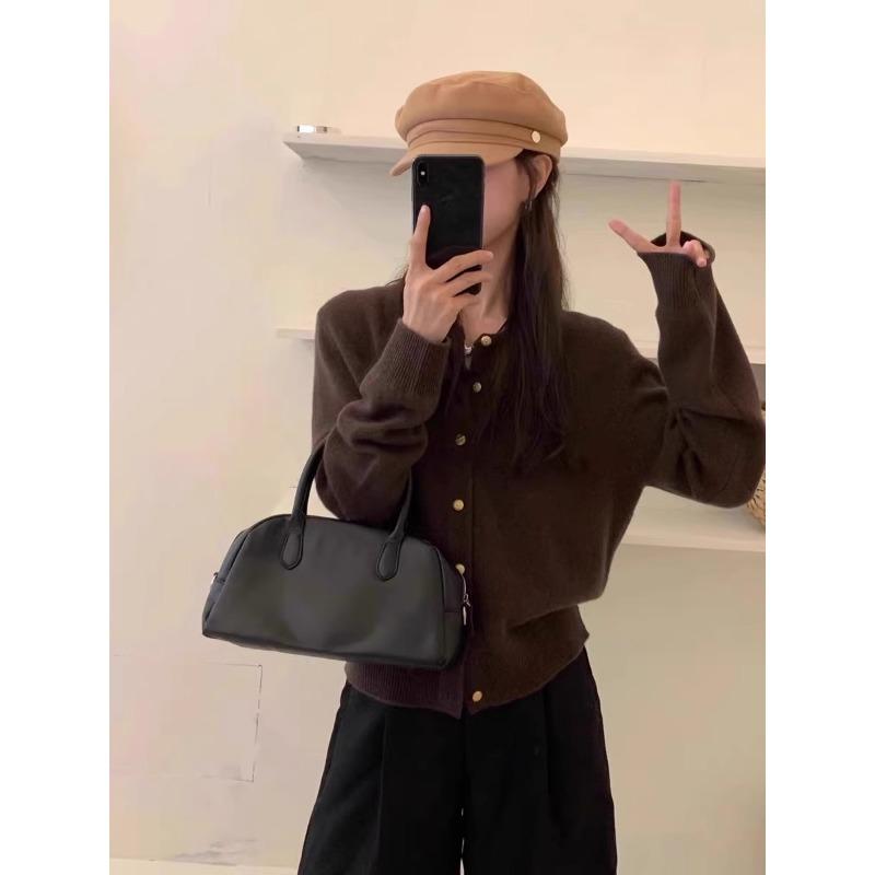 

Spring new models are popular today, white green sweater knitted cardigan jacket women s soft waxy one size темно-коричневого