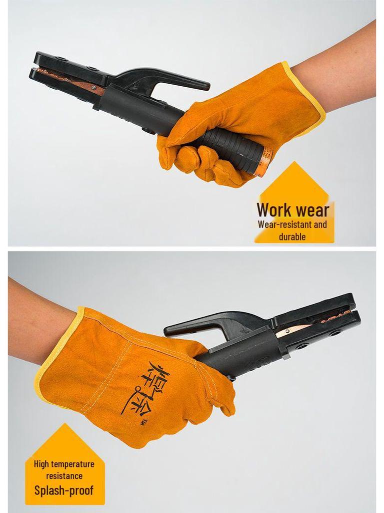 Cowhide Wear-Resistant Welding Gloves - Anti-Scald, Soft, Protective Labor Gloves