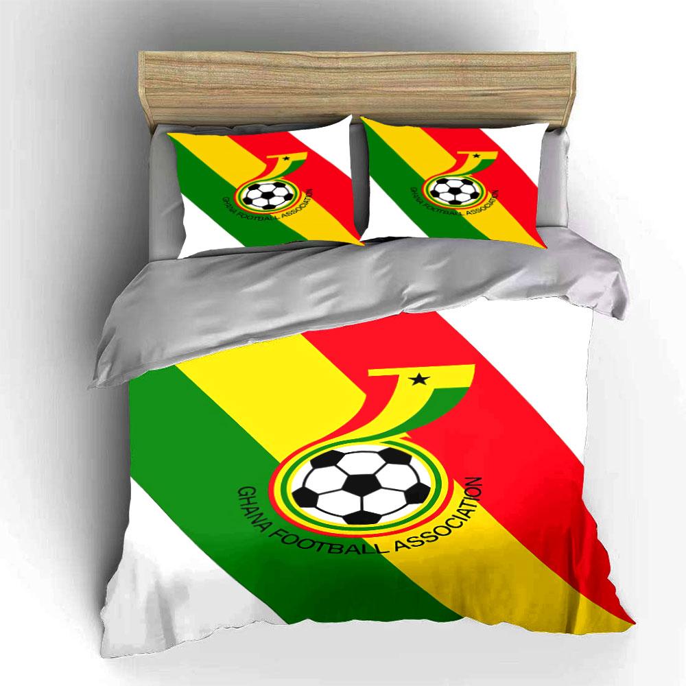 Ghana Football Bedding Set Bedding Duvet Cover Set Duvet Cover Pillowcases (1 * Duvet Cover 2 * Pillowcases, Without Duvet Insert)