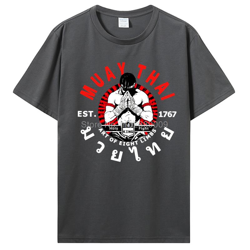 Summer Men Fashion Brand Cotton T Shirt Cool Muay Thai T-shirt Men Wai Kru Thailand Men Casual Tee TShirt Harajuku Tops