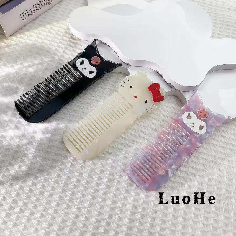 Hochwertiger, niedlicher Haarkamm aus Acetat mit Cartoon-Motiv für Damen – Koreanischer Stil