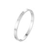 18K Gold Diamond-Inlaid Titanium Steel Bracelet, Women's Niche Luxury Design, Stainless Steel Hollow Letter Style.