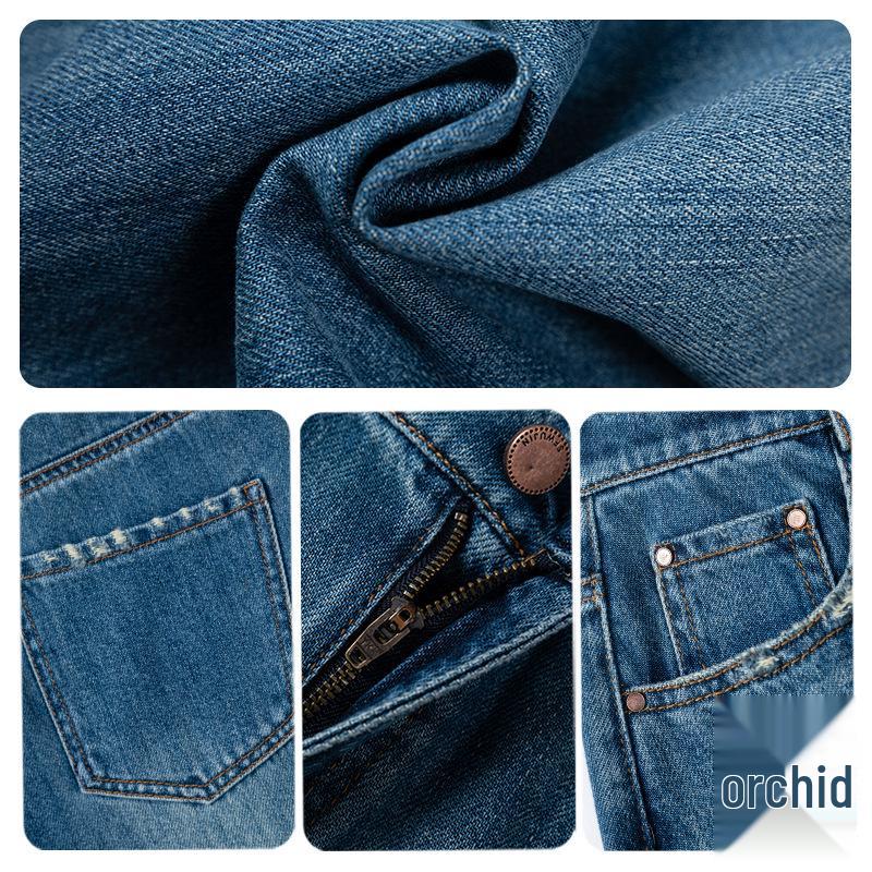 Jeansi de damă vintage din bumbac 100%, cu talie înaltă și picior larg, Slimming & Versatil pentru siluete petite, Colecția Primăvară/Vară 2025