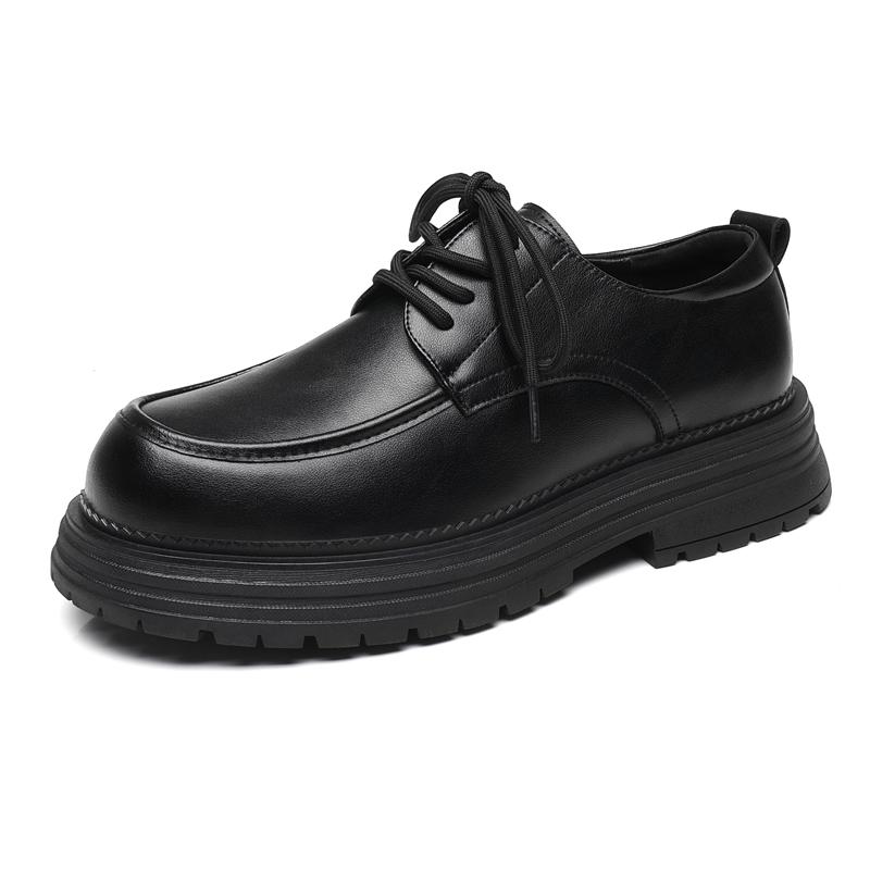 

Модная кожаная мужская обувь Горячая распродажа Роскошный бренд Толстая подошва Мужская модельная обувь Тренд Минималистичные дизайнеры Шнуровка Свадебная обувь для мужчин 44 чёрный