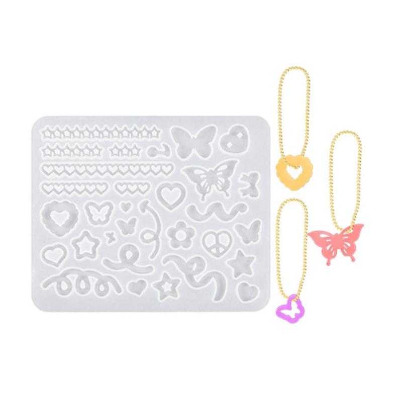 

Silicone Mold Star Heart Quicksand Pendant Mould Epoxy Resin Molds Handmade Jewelry Accessory Mold for DIY Enthusiasts