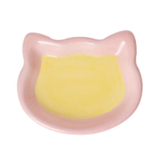 Ceramic Cats Feeding Bowl Whisker Friendly Kitten Food Dish Wide Shallow Pet Feeder